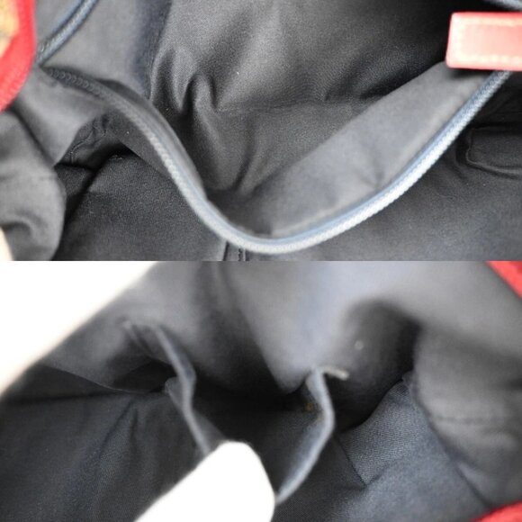 GUCCI GG Pattern Crystal Shoulder Bag Coating Canvas Leather Blue Red 88EE439 - Picture 6 of 16